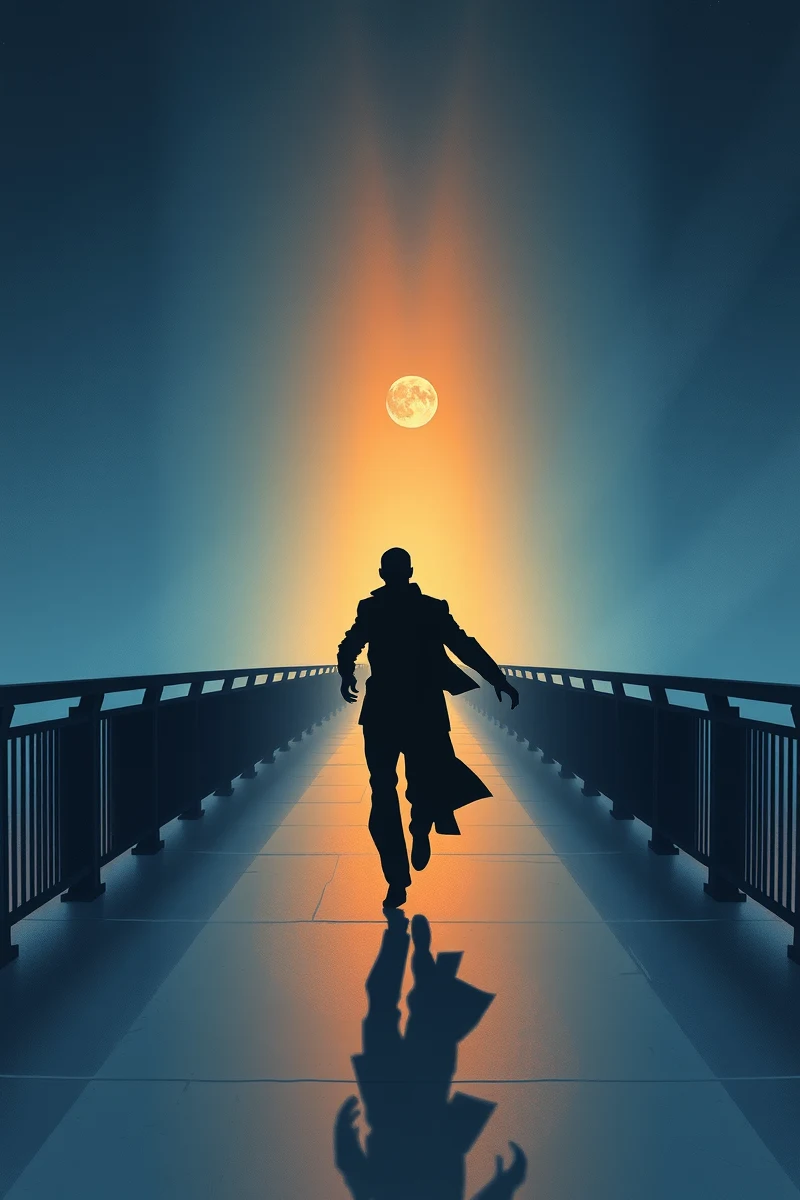 Being Chased by a Shadow Across a Bridge