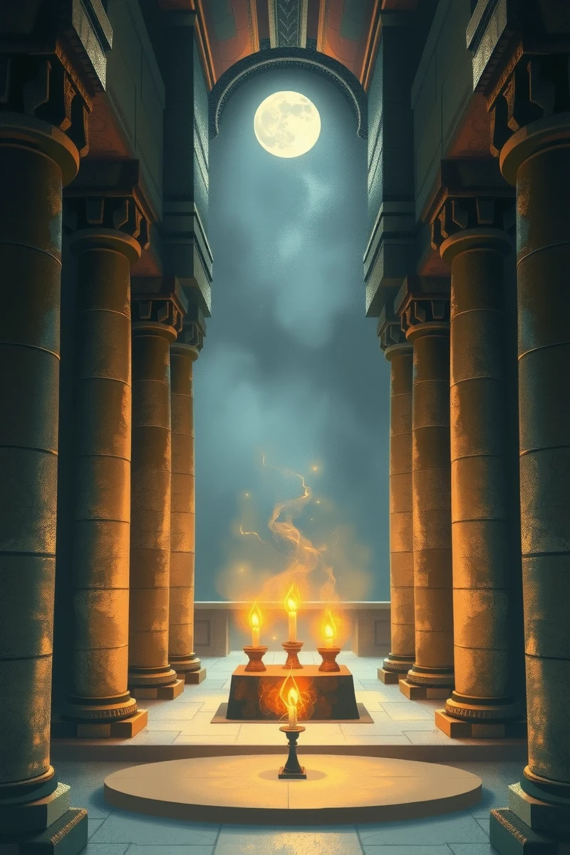 Dream of a Candlelit Altar Completing a Ritual
