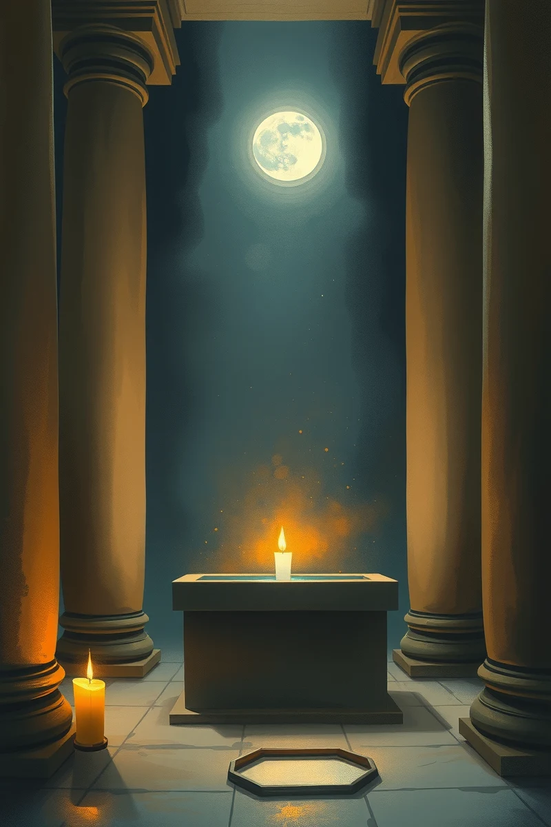 Dream of a Candlelit Altar Holding Water
