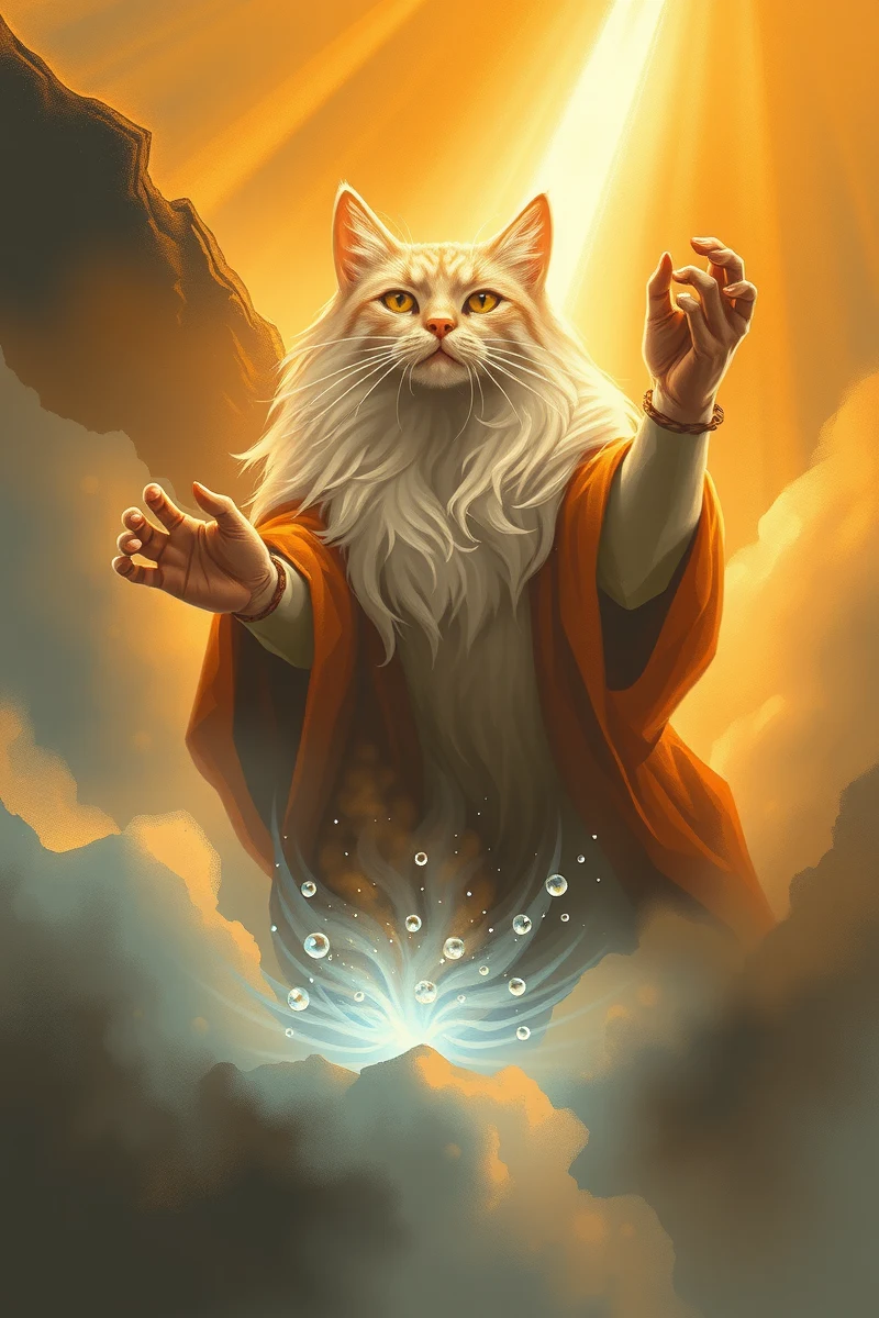 Dream of a Cat Guide Giving Water