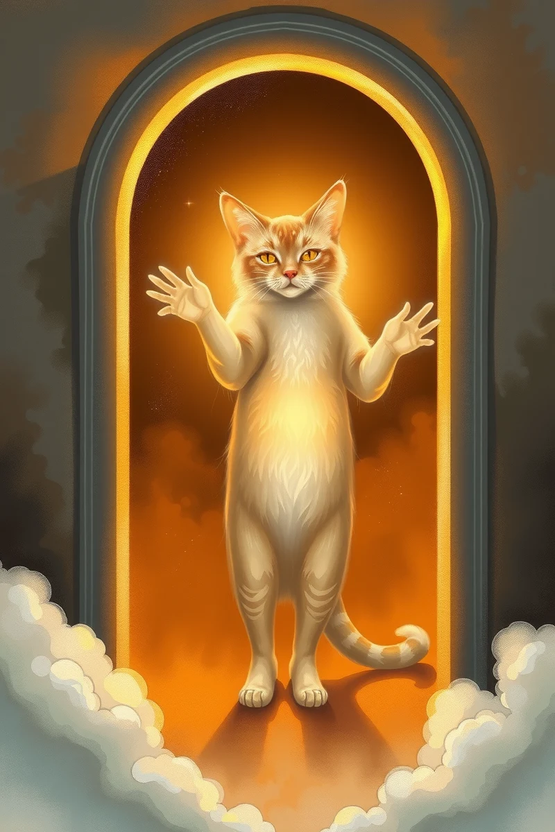 Dream of a Cat Guide Opening a Door
