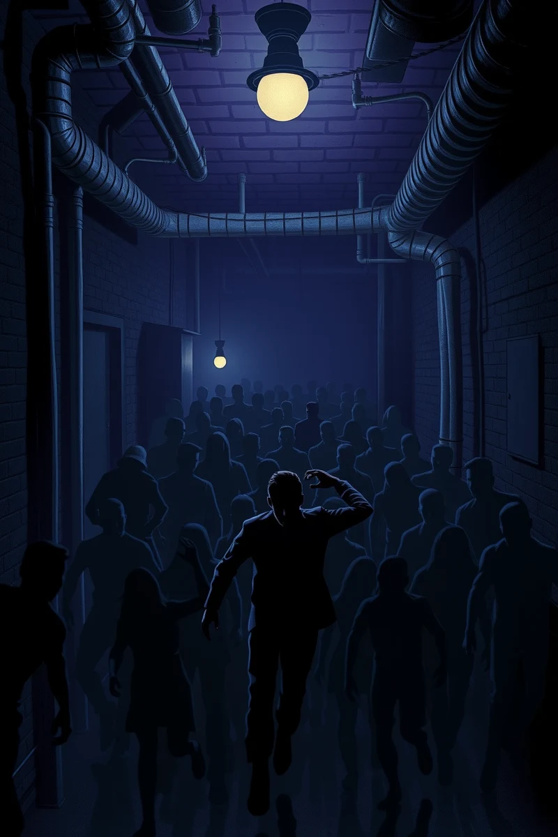 Dream of a Crowd Through a Basement