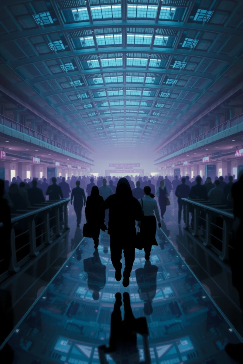 Dream of a Crowd Through an Airport