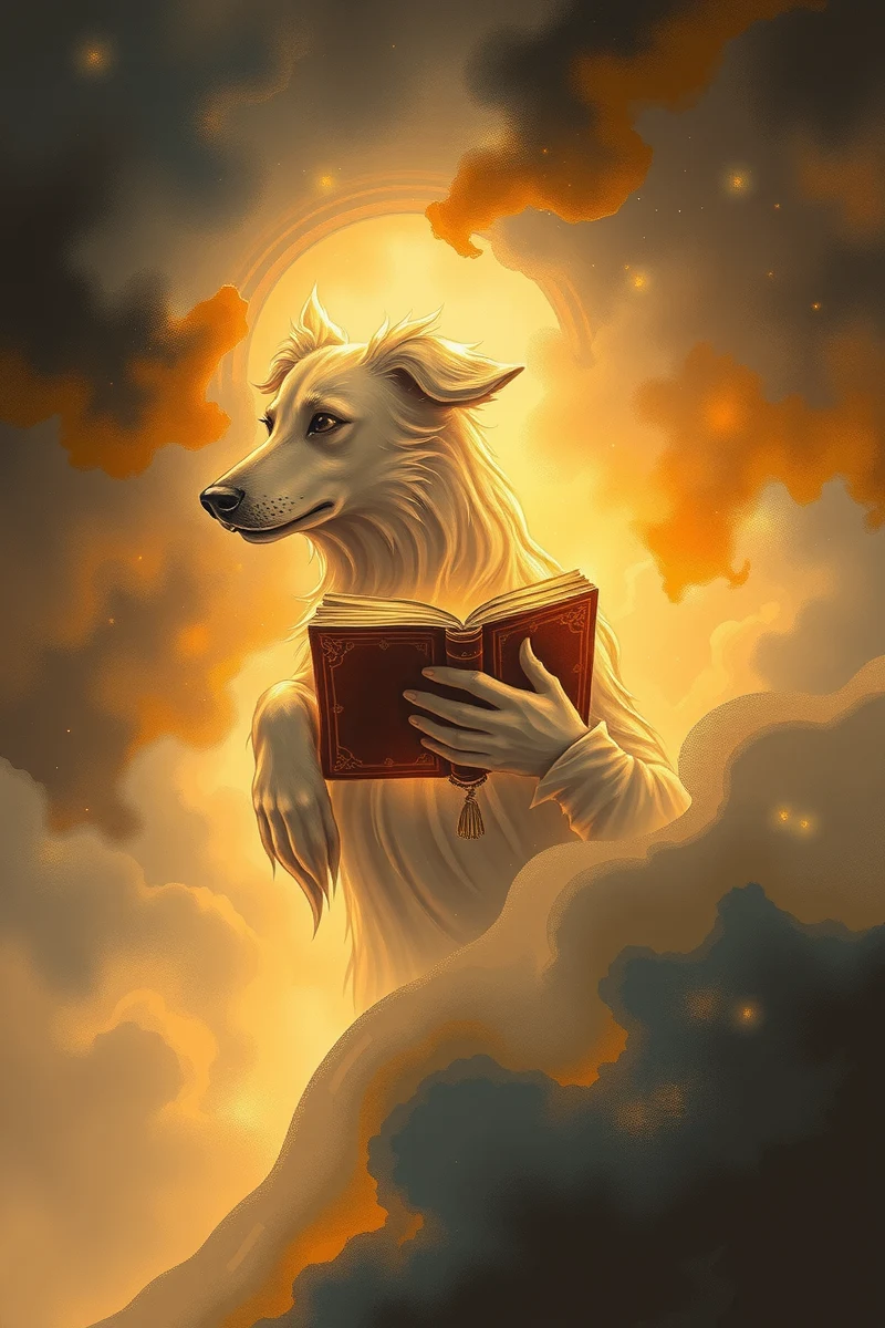 Dream of a Dog Guide Giving a Book