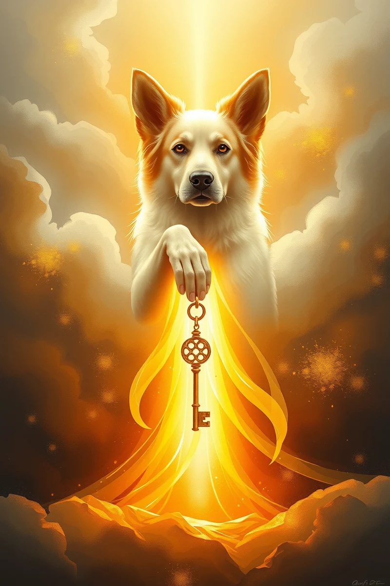 Dream of a Dog Guide Giving a Key