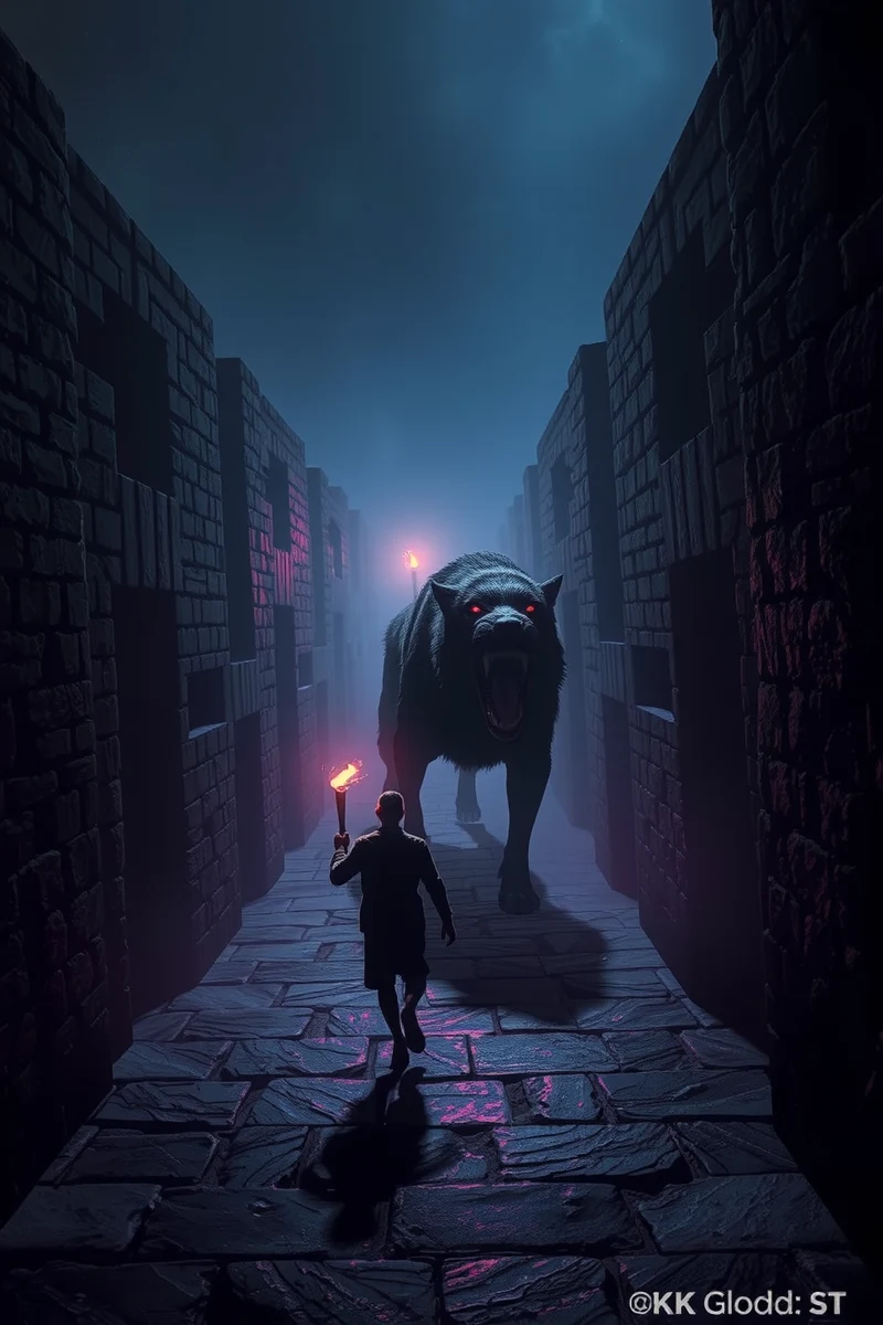Dream of a Dog Through a Labyrinth