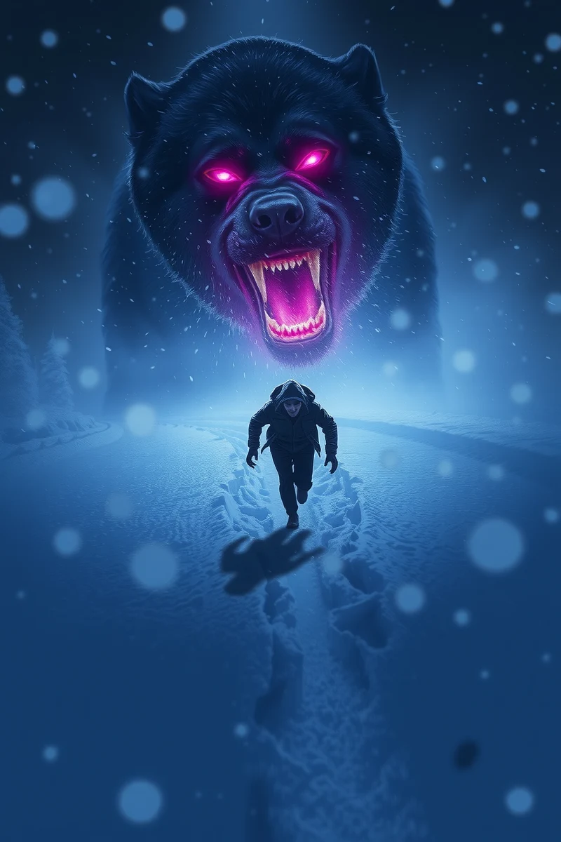 Dream of a Dog Through Snow