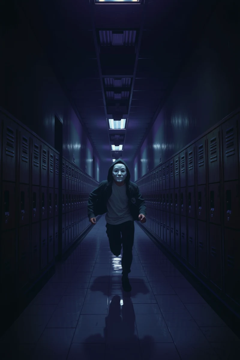 Dream of a Masked Person Through a School