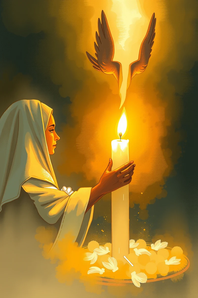 Dream of a Memorial Candle Being Cleaned