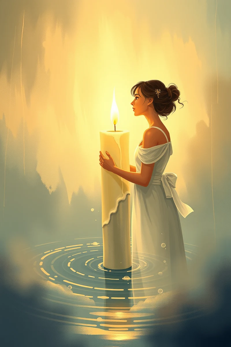 Dream of a Memorial Candle Turning Into Water