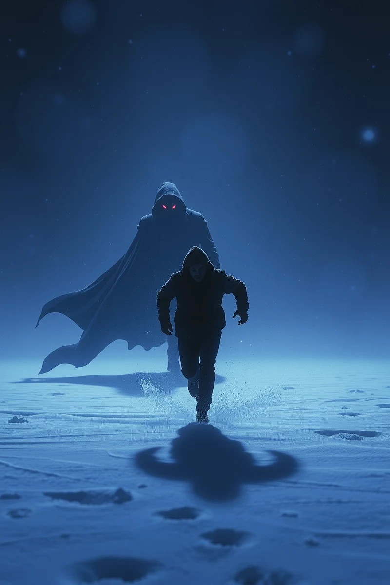 Dream of a Shadow Figure Through Snow
