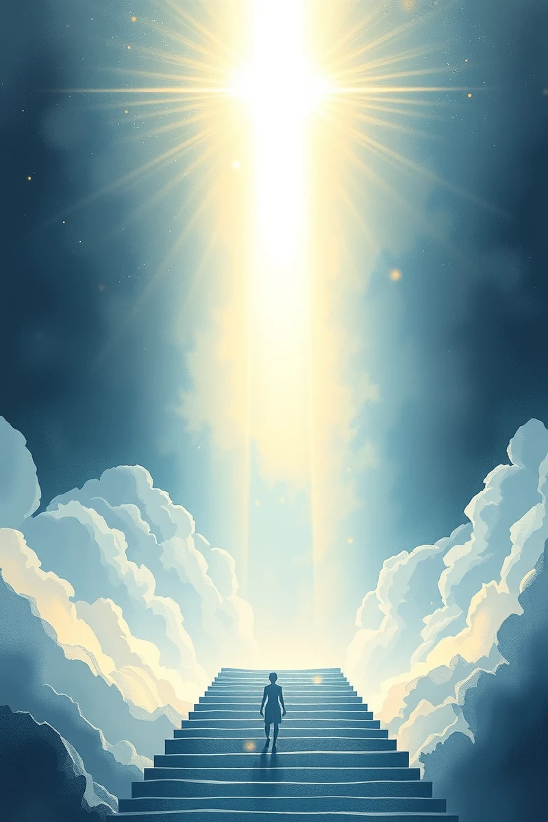 Dream of a Stairway Into Light Filling the Sky