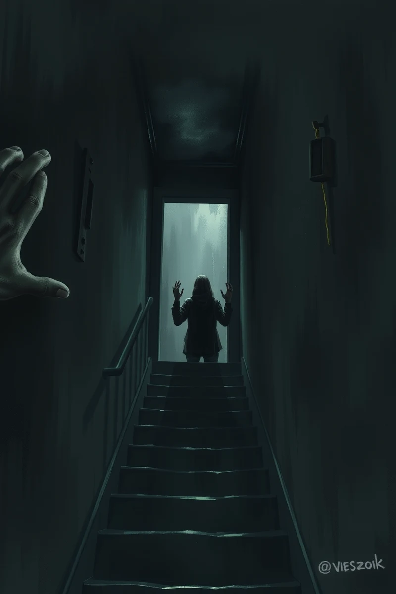 Dream of a Stairwell Unable to Open the Door