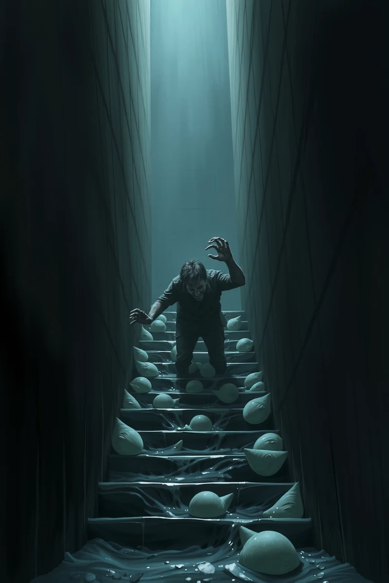 Dream of a Stairwell While Water Rises