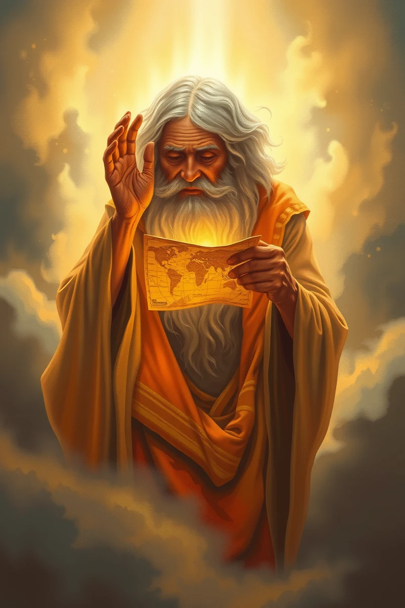 Dream of a Wise Old Man Giving a Map