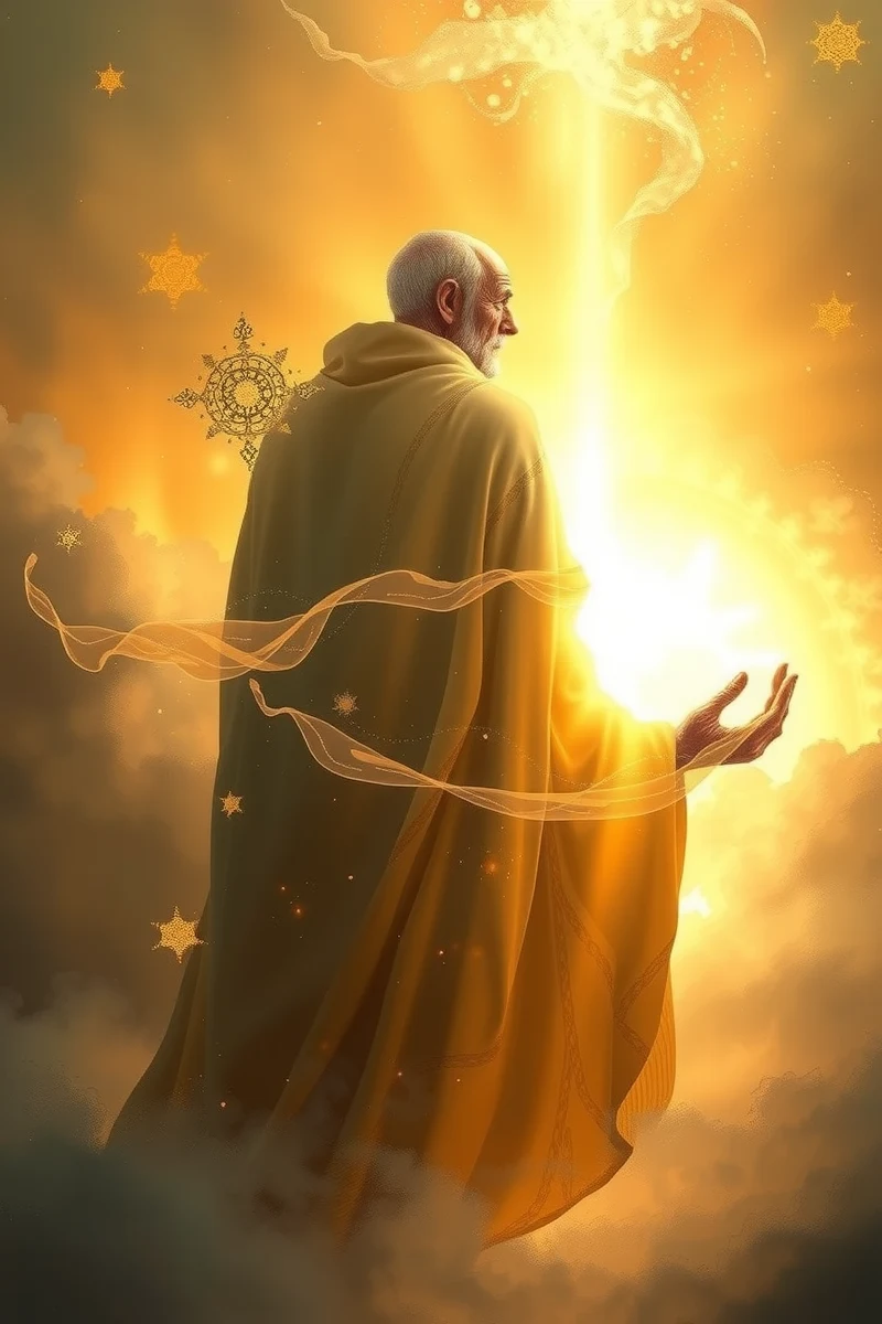 Dream of a Wise Old Man Turning Into Light