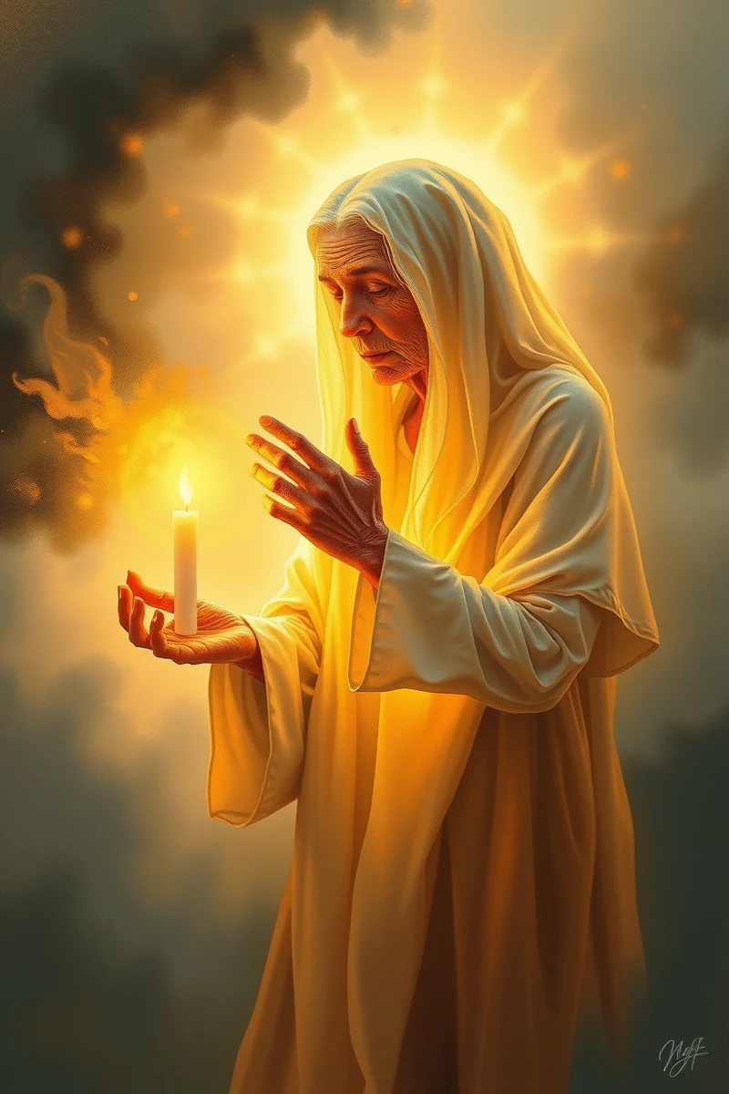 Dream of a Wise Old Woman Giving a Candle