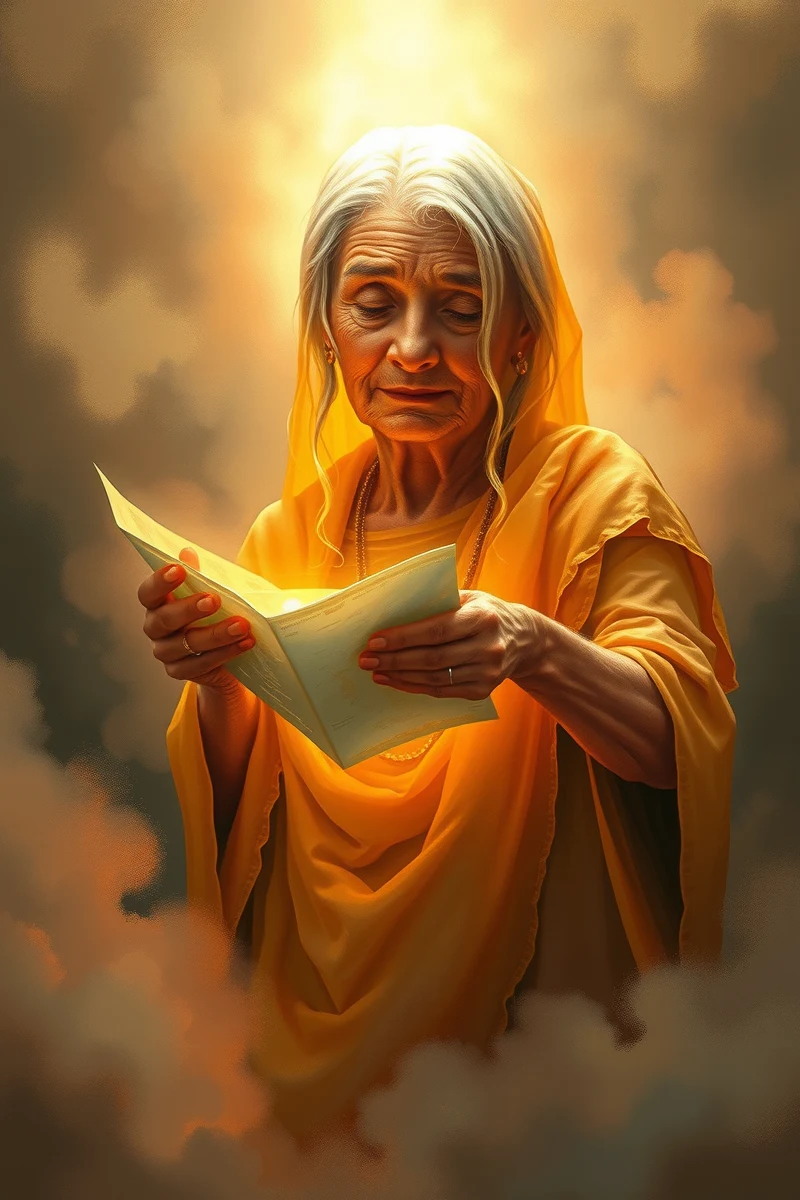 Dream of a Wise Old Woman Giving a Map
