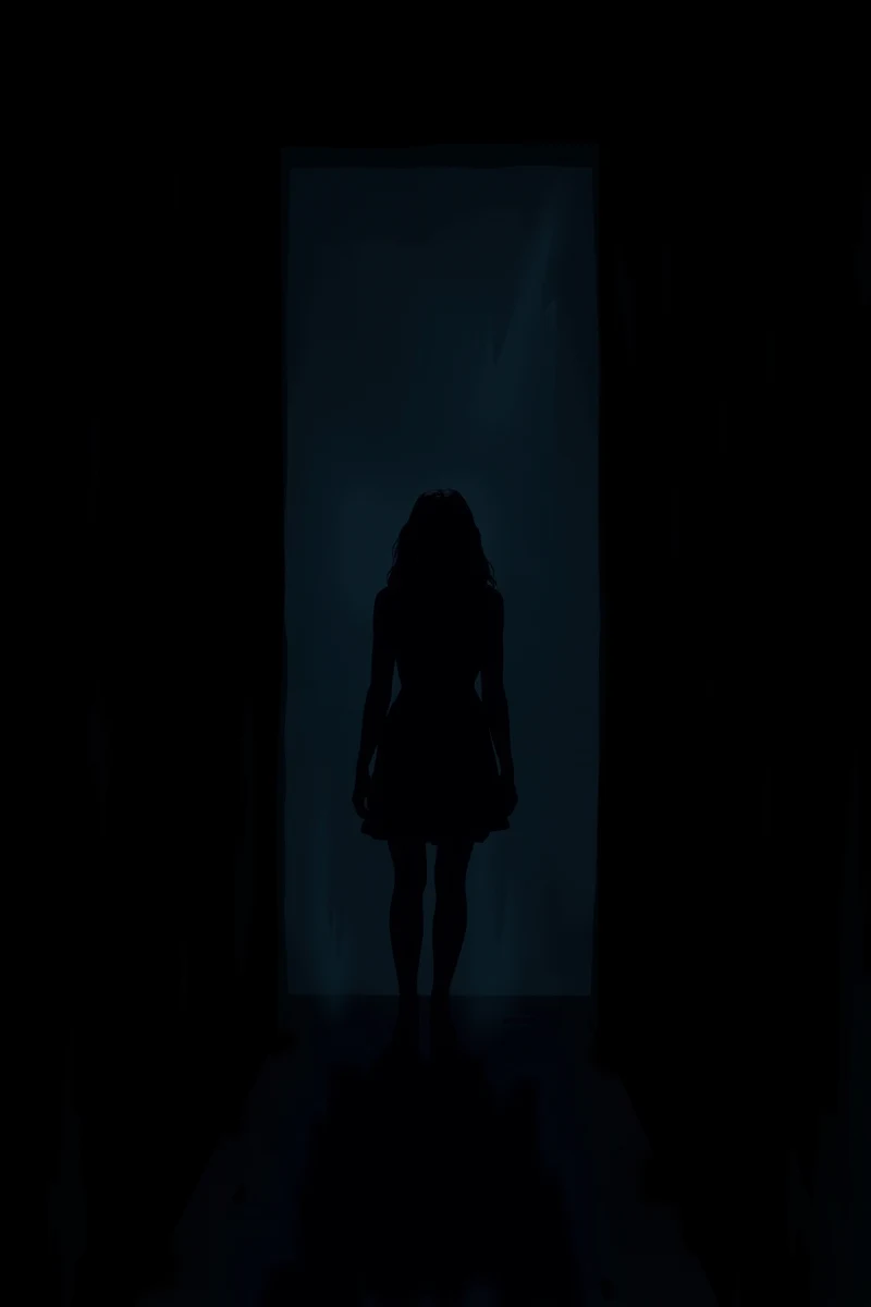 Dream of a Woman in the Hallway Standing Behind Glass