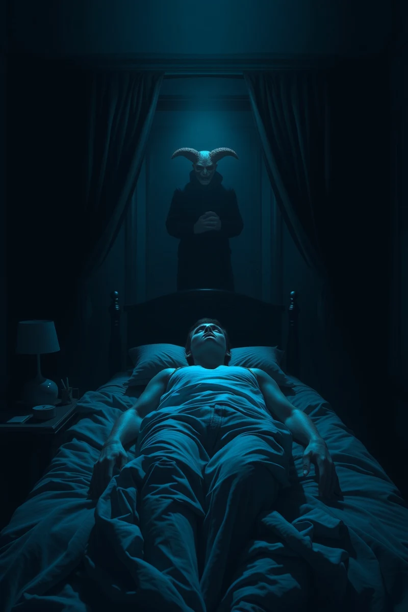 Dream of Sleep Paralysis With a Presence in the Room During a False Awakening