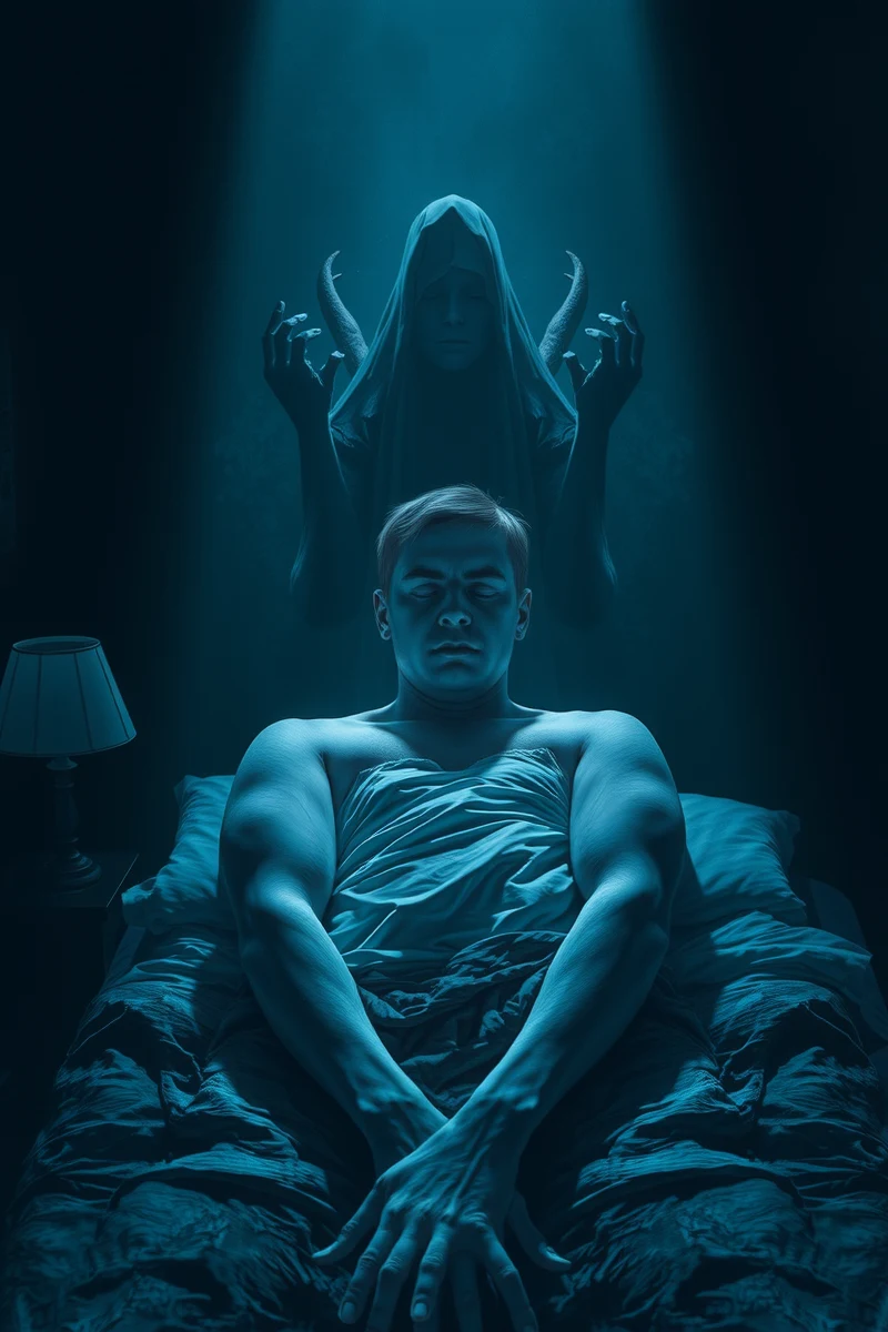 Dream of Sleep Paralysis With a Shadow Figure Beside the Bed