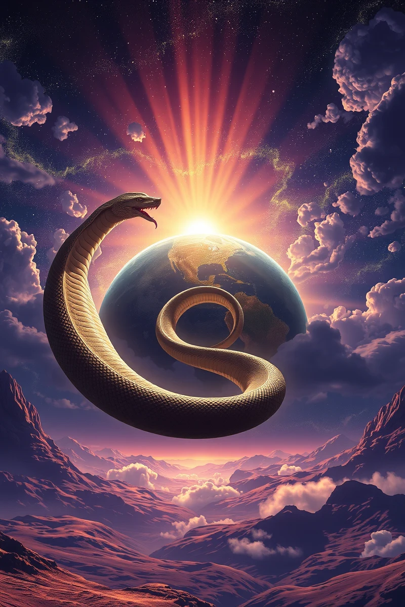 Epic Dream of a Snake Encircling the World