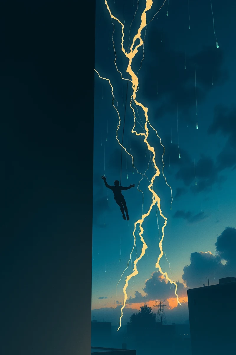 Falling From a Building During a Storm
