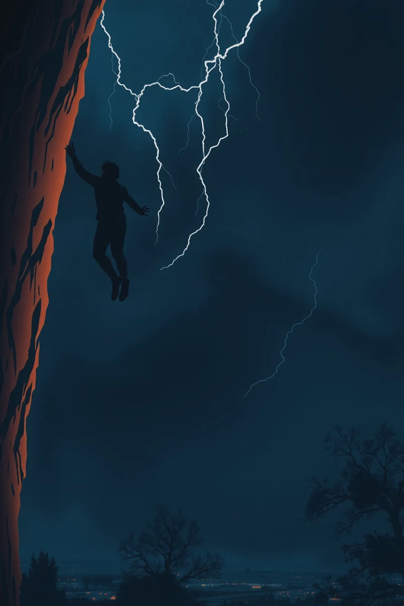Falling From a Cliff During a Storm