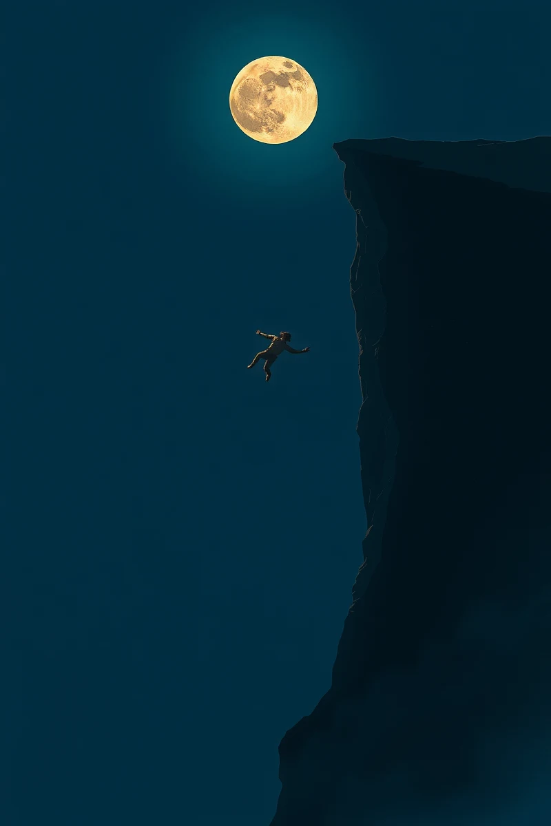 Falling From a Cliff Under a Full Moon