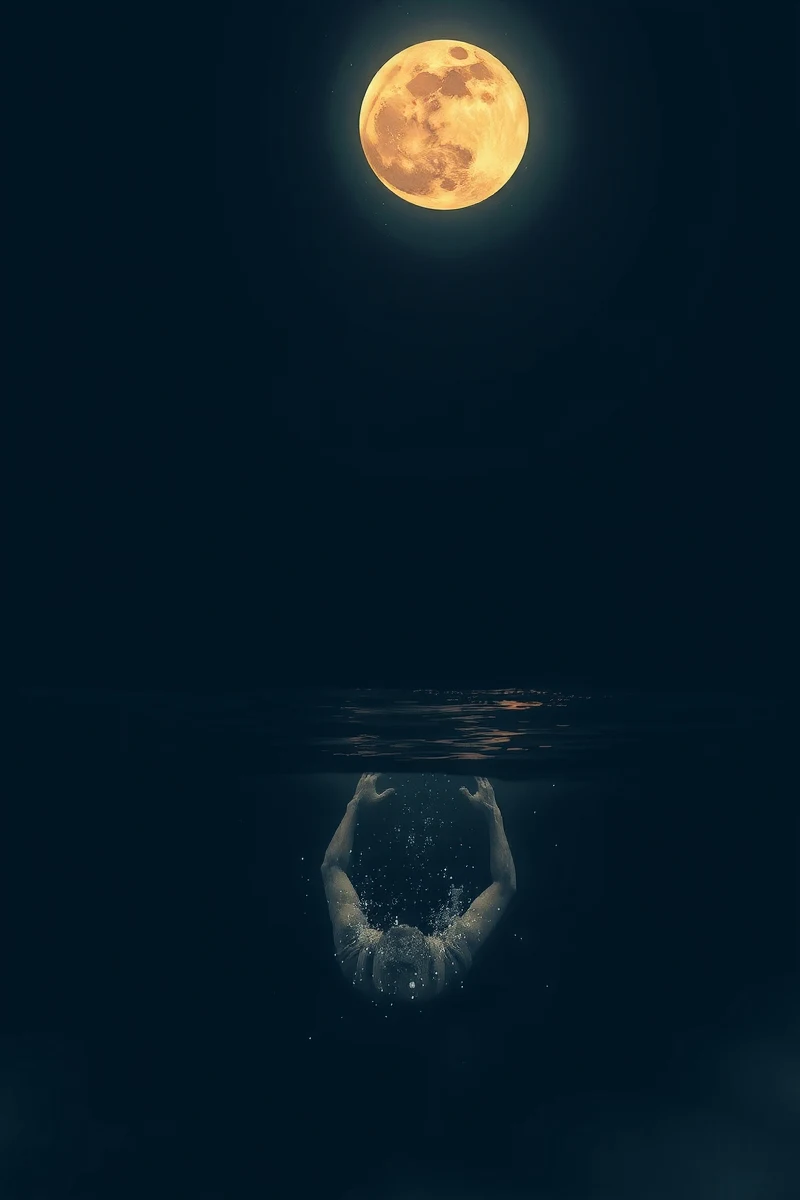 Falling Into Water Under a Full Moon