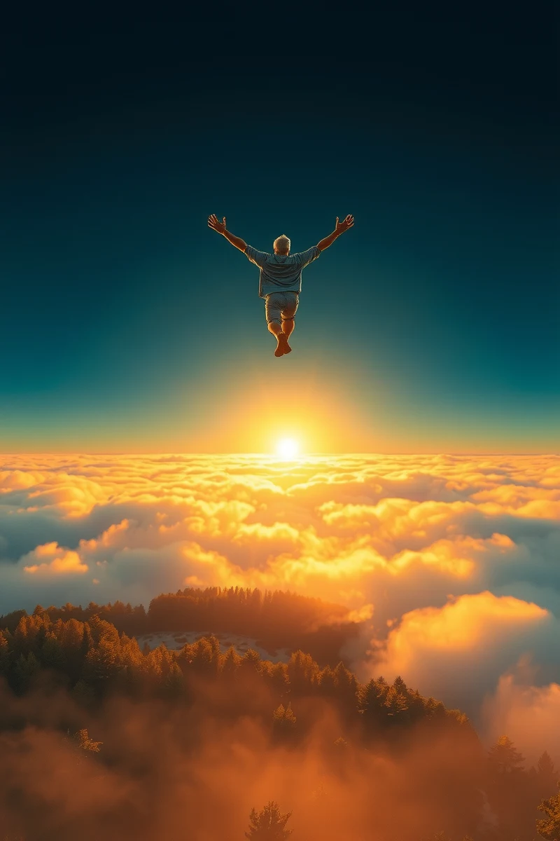 Flying Above a Forest Over a Familiar Place