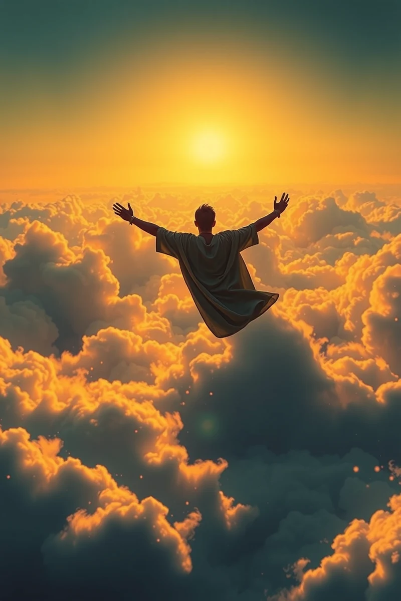 Flying Through Clouds And Suddenly Falling