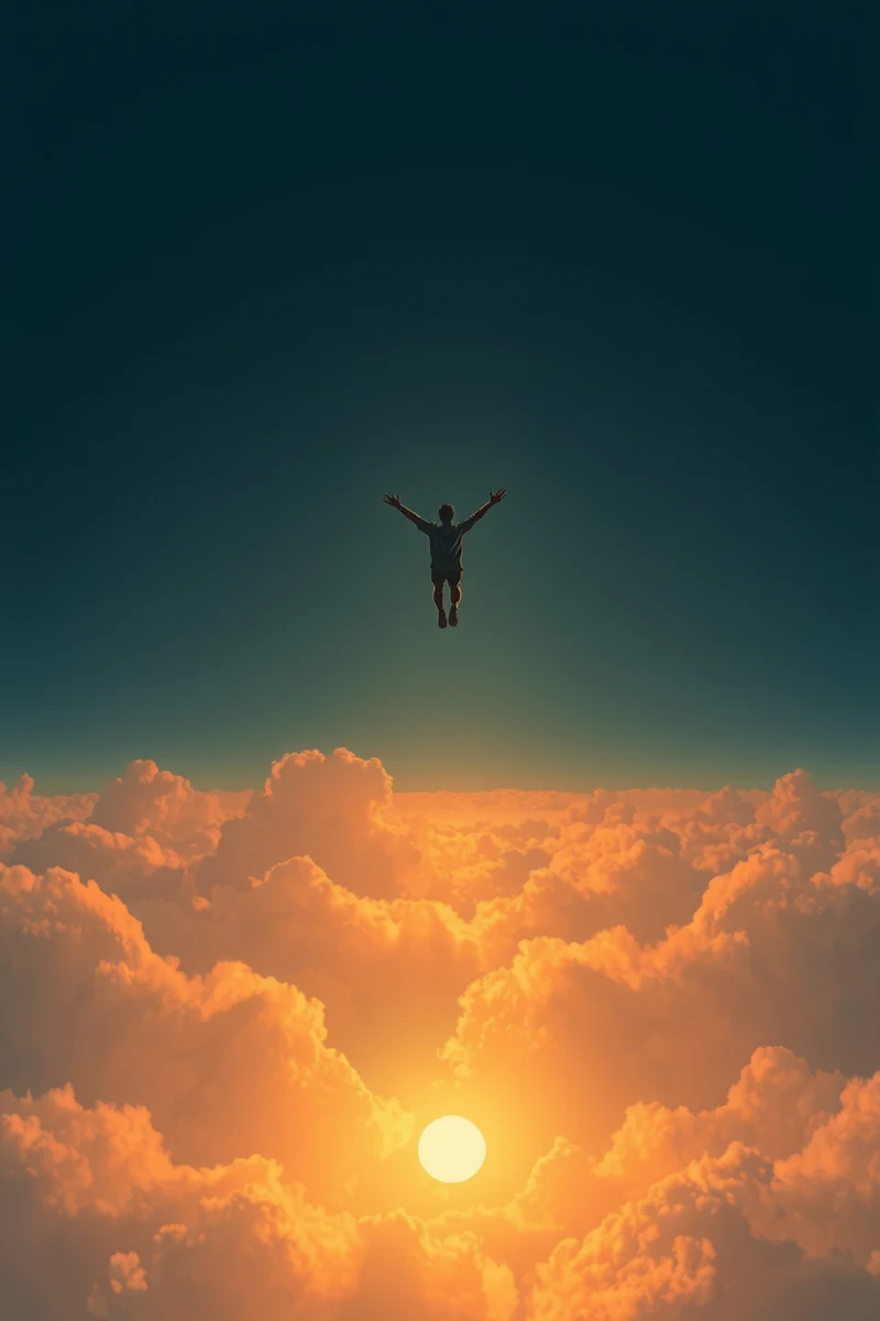 Flying Through Clouds Over a Familiar Place