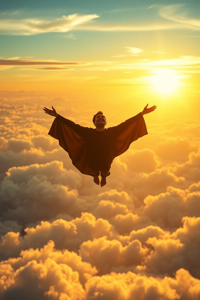Flying Through Clouds With Joy
