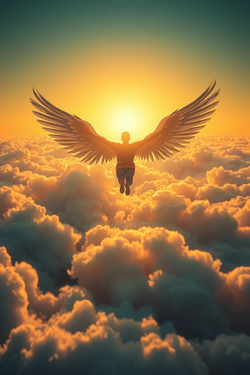 Flying With Wings With Joy