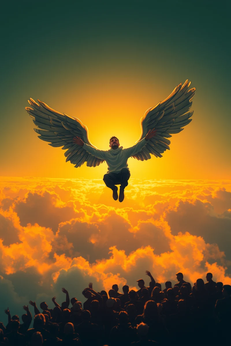 Flying Without Wings Above a Crowd