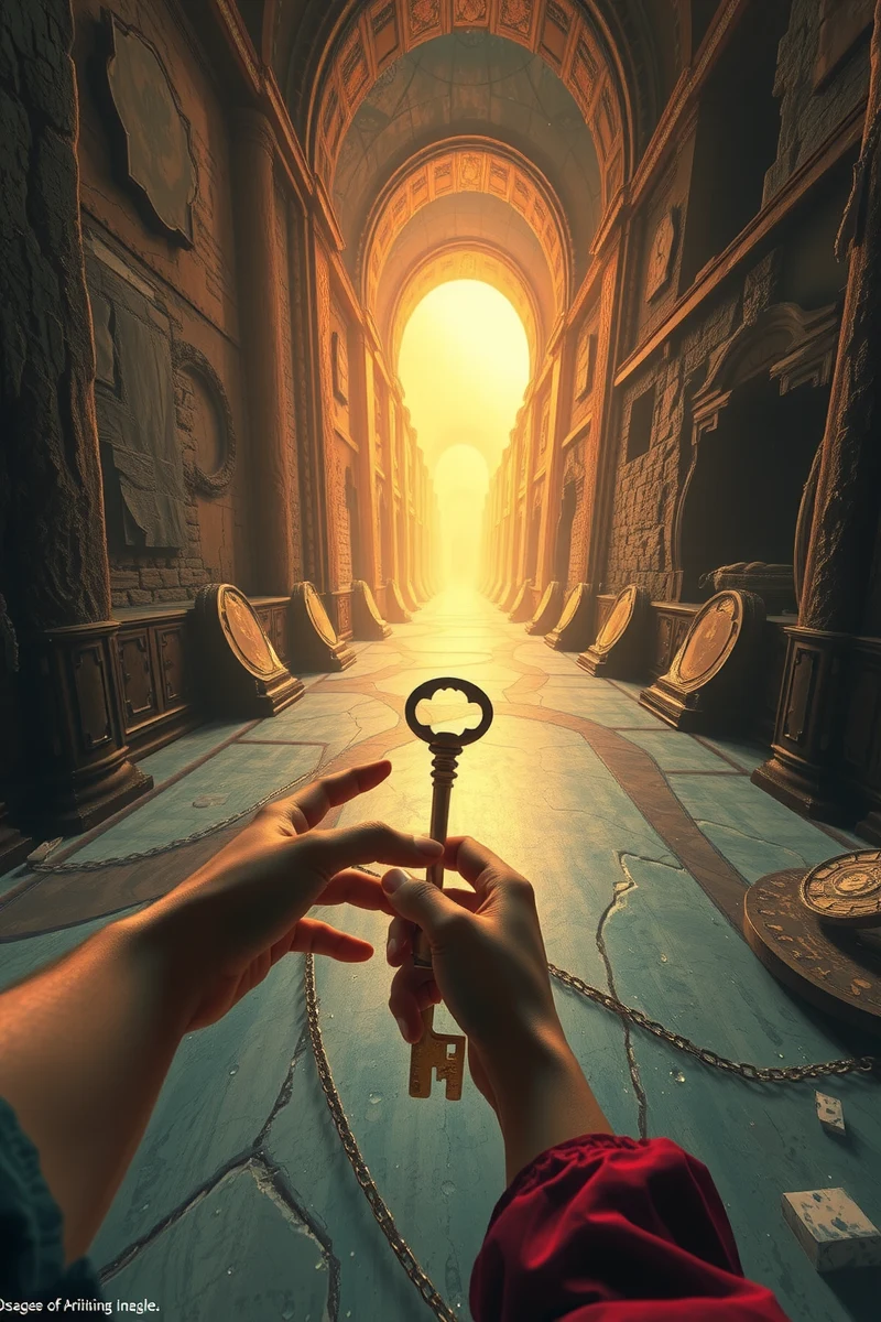 I found myself walking through a place I almost recognized — A Brass Key A Long Corridor