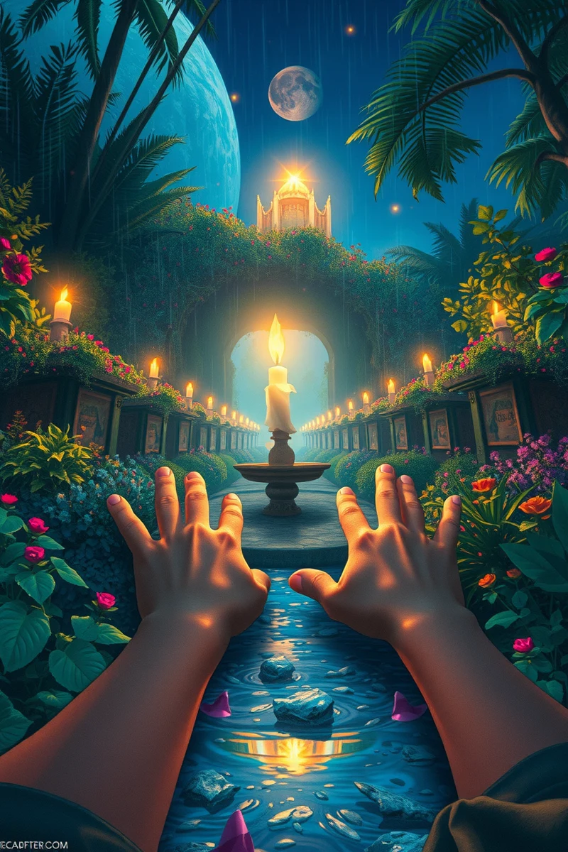 I found myself walking through a place I almost recognized — A Candle A Garden After Rain