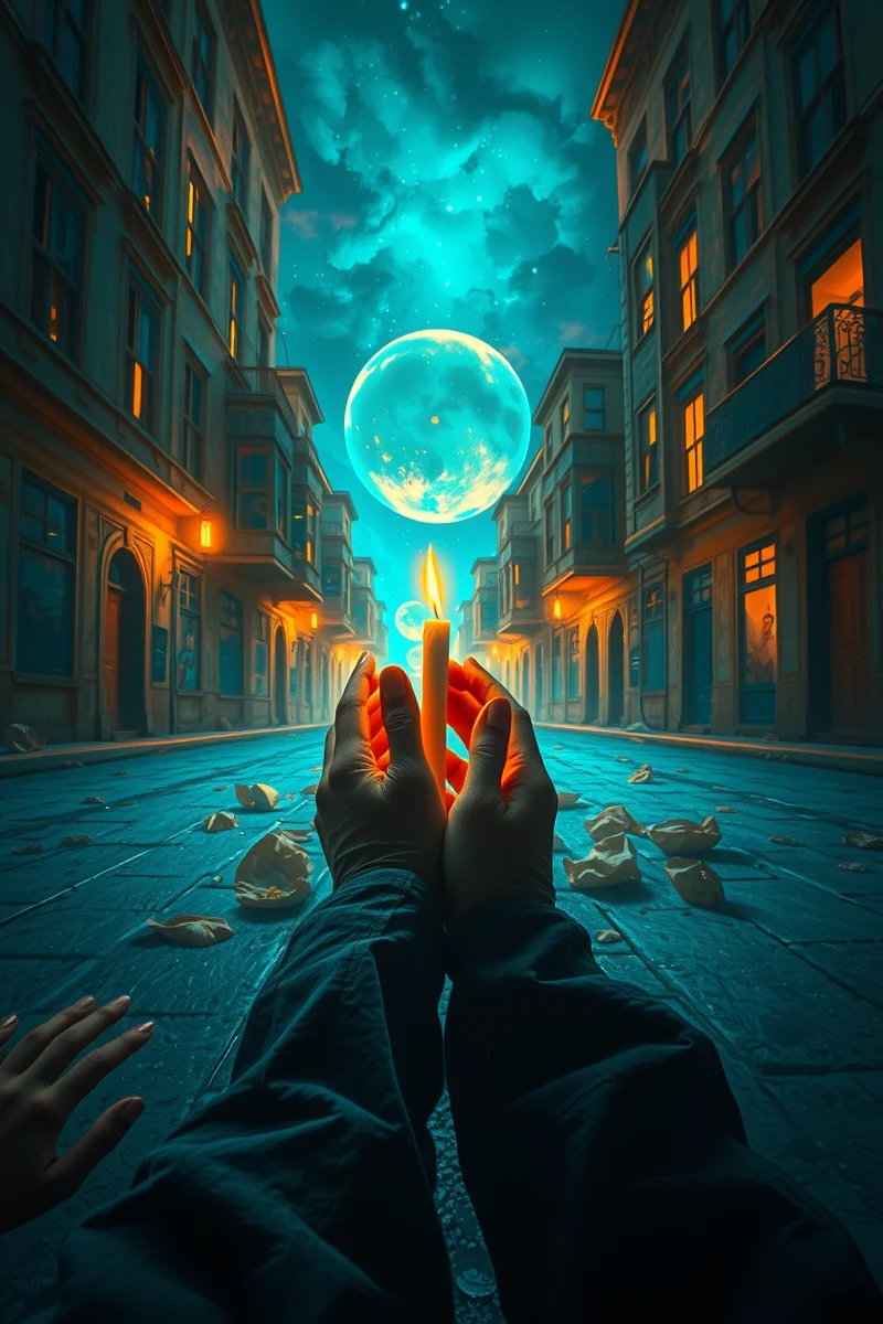 I found myself walking through a place I almost recognized — A Candle A School At Night