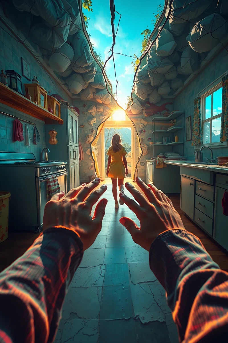I found myself walking through a place I almost recognized — A Cracked Mirror A Childhood Kitchen