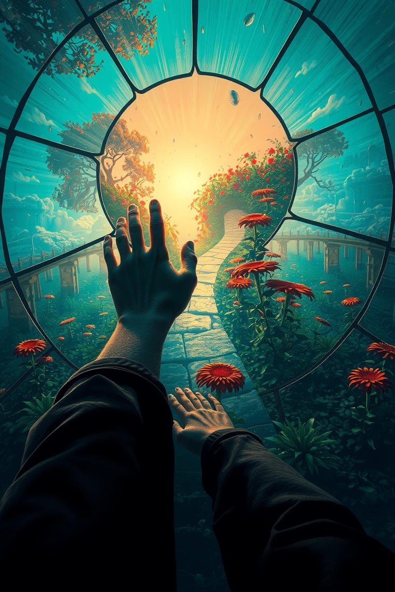 I found myself walking through a place I almost recognized — A Cracked Mirror A Garden After Rain