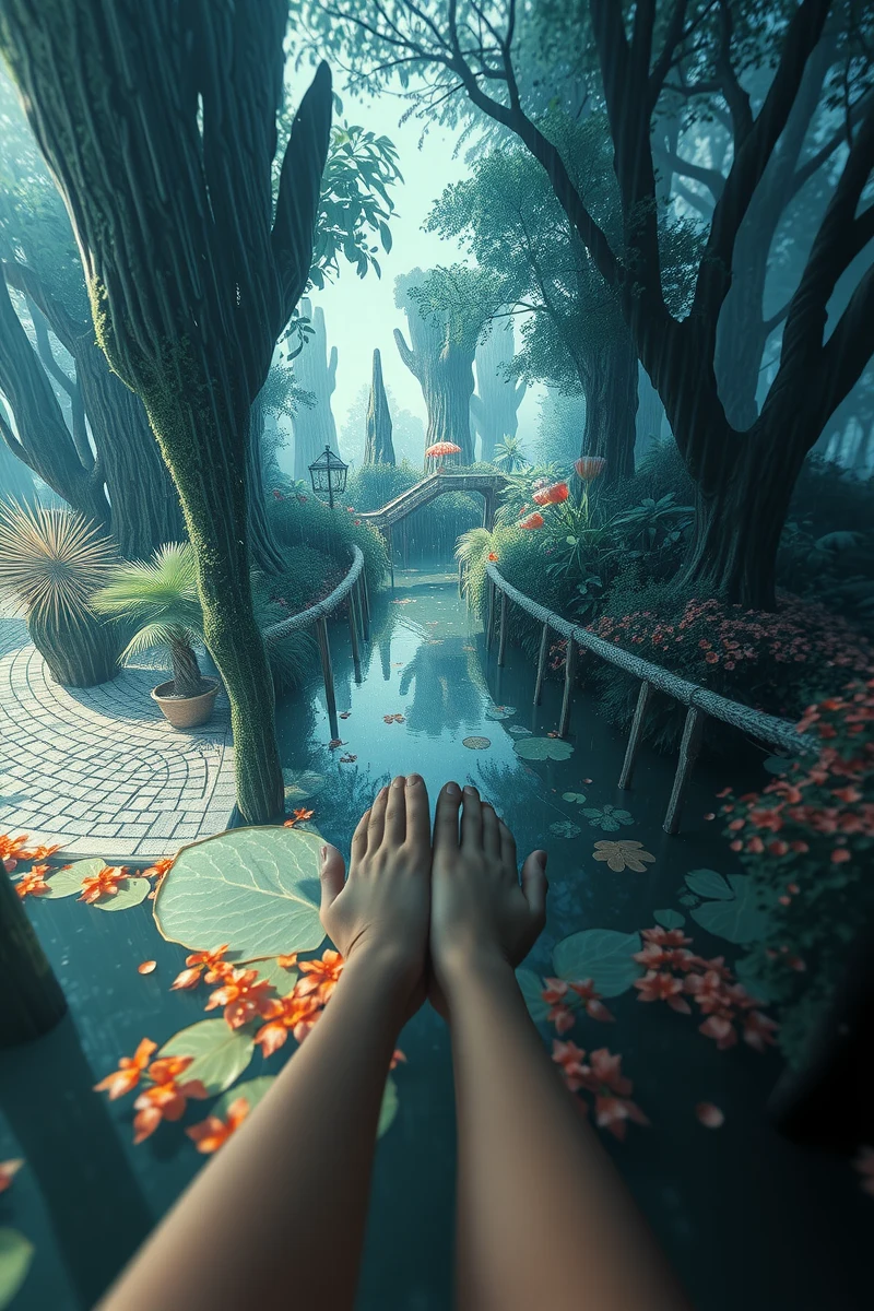 I found myself walking through a place I almost recognized — A Glass Of Water A Garden After Rain
