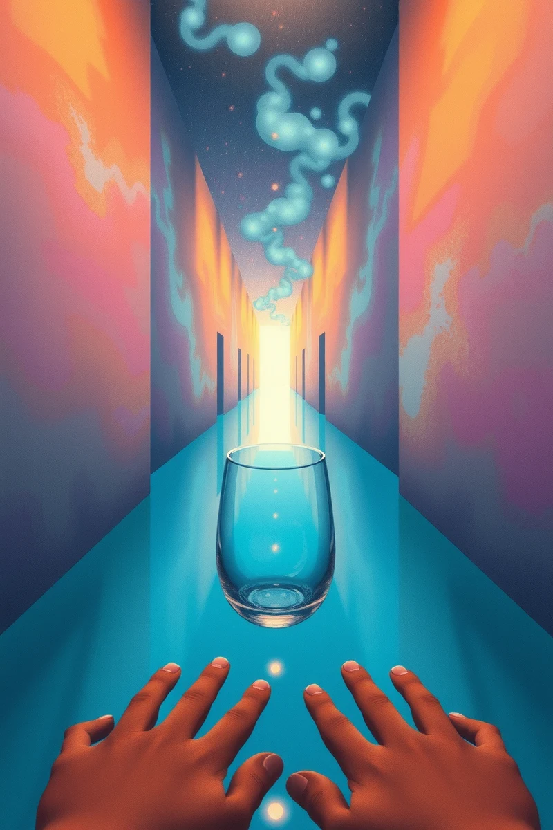I found myself walking through a place I almost recognized — A Glass Of Water A Long Corridor