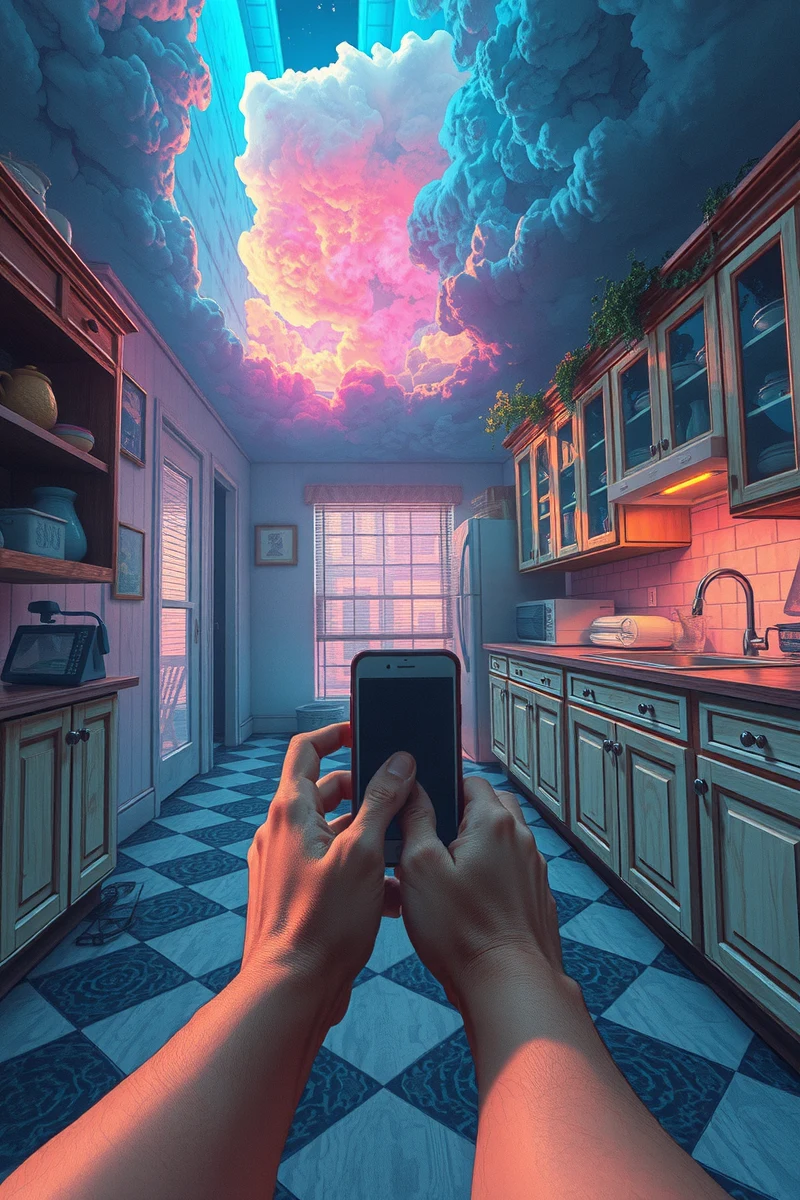 I found myself walking through a place I almost recognized — A Phone With No Signal A Childhood Kitchen