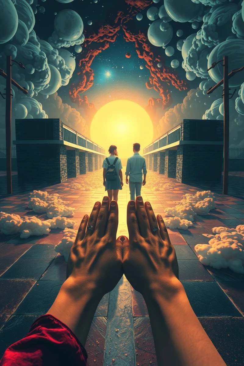 I found myself walking through a place I almost recognized — A Silver Ring A School At Night