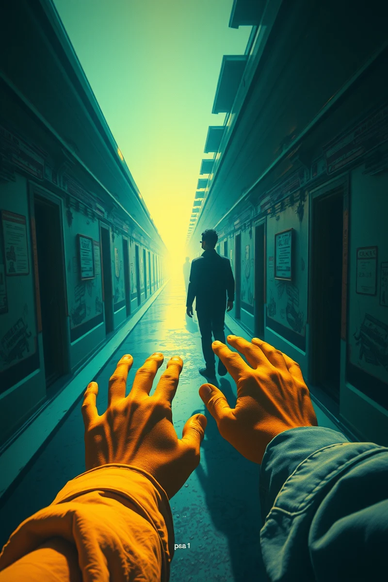 I found myself walking through a place I almost recognized — A Train Ticket A Long Corridor