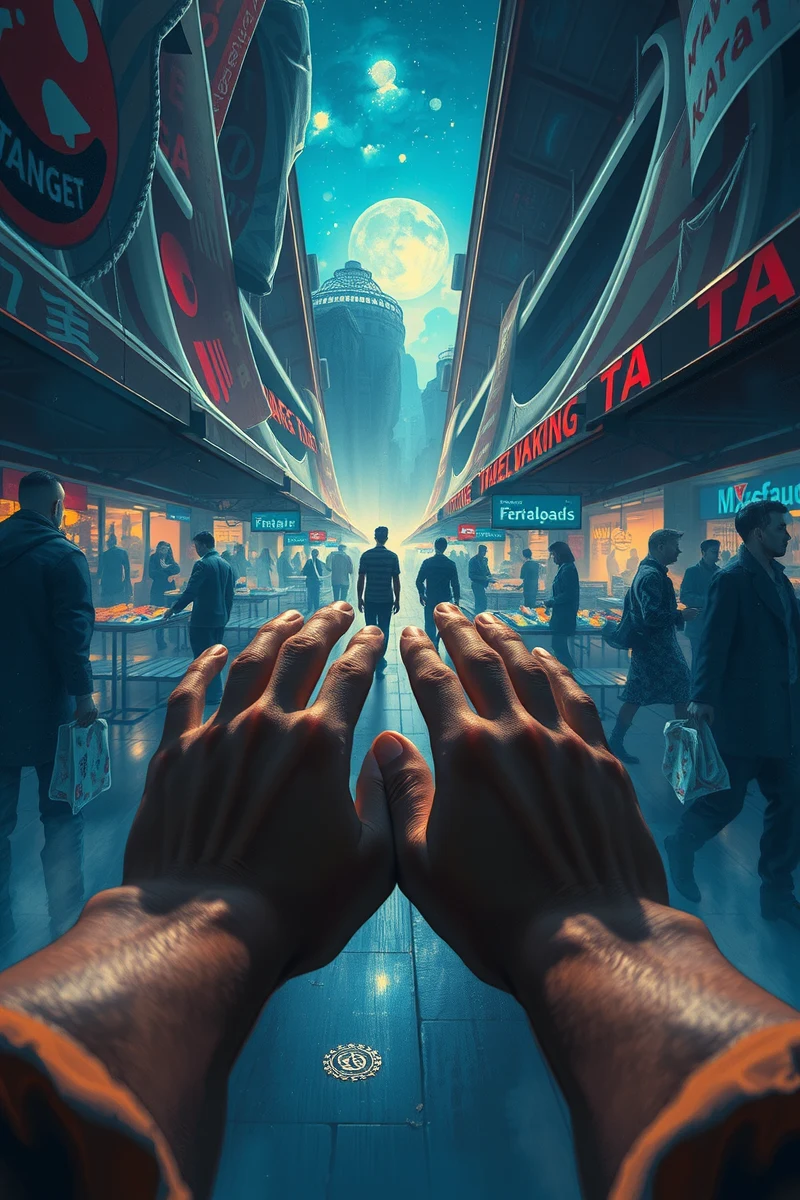 I found myself walking through a place I almost recognized — A Train Ticket A Market Of Silent People