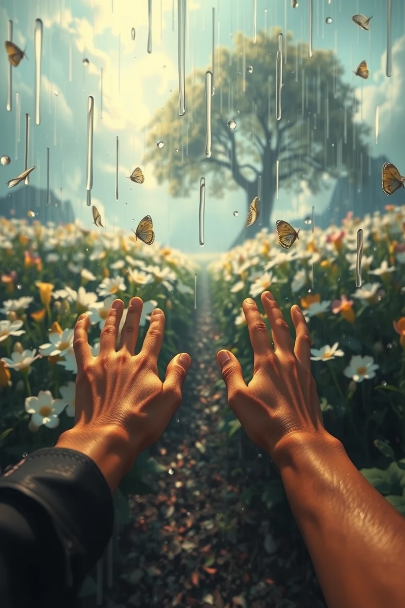 I found myself walking through a place I almost recognized — A White Flower A Garden After Rain