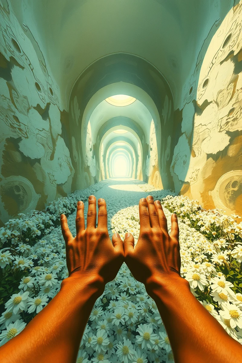 I found myself walking through a place I almost recognized — A White Flower A Long Corridor