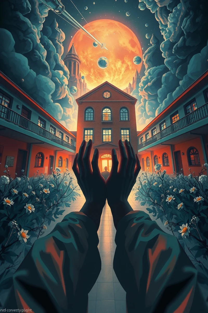 I found myself walking through a place I almost recognized — A White Flower A School At Night